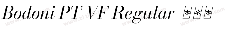 Bodoni PT VF Regular字体转换
